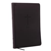 NKJV, Value Thinline Bible, Large Print, Charcoal Leathersoft, Red Letter, Comfort Print