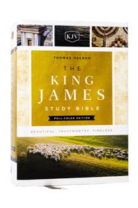 KJV, The King James Study Bible, Full-Color Edition, Cloth-bound Hardcover, Red Letter