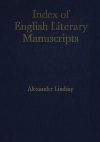 Index of English Literary Manuscripts