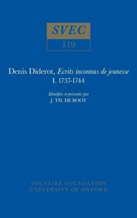 Denis Diderot, Ecrits inconnus de jeunesse 1737-1744