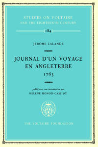 Jerome Lalande, Journal d'un Voyage en Angleterre 1763