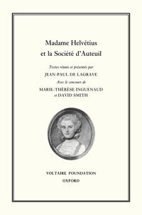 Madame Helvétius et la Société d'Auteuil