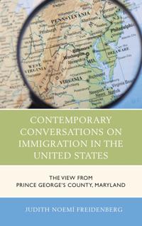 Kirjan kansi "Contemporary Conversations on Immigration in the United States"