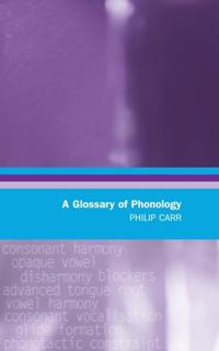 Bokomslag för "A Glossary of Phonology"