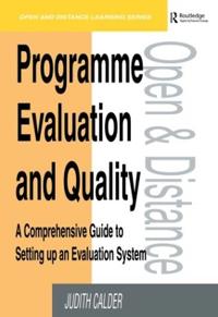 Kirjan kansi "Programme Evaluation and Quality"