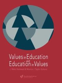 Bokomslag for "Values in Education and Education in Values"