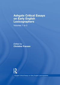 Bokomslag för "Ashgate Critical Essays on Early English Lexicographers: 5-Volume Set"