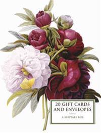 Tin Box of 20 Gift Cards and Envelopes: Peony