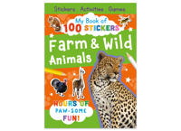 My Book of 100 Stickers: FarmWild Animals