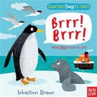Can You Say It, Too? Brrr! Brrr!: (An Interactive Lift-The-Flap Arctic Animal Sound Book Featuring Walruses, Penguins, and Whales - For Babies and Tod