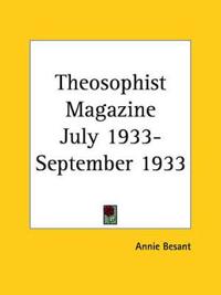 Theosophist Magazine July 1933-September 1933