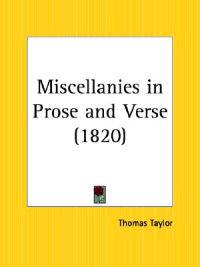 Miscellanies in Prose and Verse, 1820