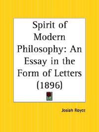 Spirit of Modern Philosophy