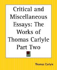 Bokomslag för "Critical and Miscellaneous Essays"