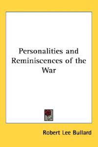 Bokomslag för "Personalities and Reminiscences of the War"