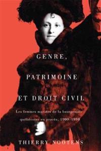 Kirjan kansi "Genre, patrimoine et droit civil"
