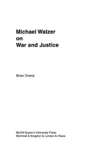 Michael Walzer on War and Justice