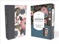 NIV, the Woman's Study Bible, Cloth Over Board, Blue Floral, Full-Color: Receiving God's Truth for Balance, Hope, and Transformation