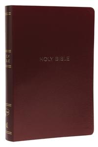 NKJV Holy Bible, Giant Print Center-Column Reference Bible, Burgundy Leather-look, 72,000+ Cross References, Red Letter, Comfort Print: New King James Version