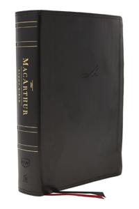 NKJV, MacArthur Study Bible, Black Leathersoft, Comfort Print