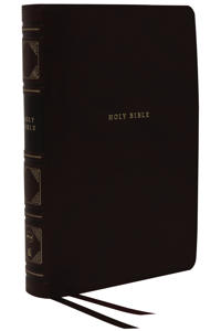 NKJV, Reference Bible, Classic Verse-by-Verse, Center-Column, Leathersoft, Black, Red Letter, Thumb Indexed, Comfort Print