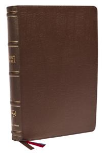 NKJV, Large Print Verse-by-Verse Reference Bible, Maclaren Series, Genuine Leather, Brown, Comfort Print
