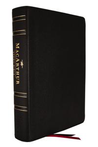 NASB, MacArthur Study Bible, Black Genuine Leather, 1995 Text, Comfort Print