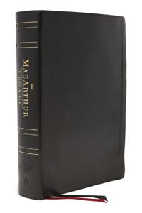 NASB, MacArthur Study Bible, Black Genuine Leather, Thumb Indexed, 1995 Text, Comfort Print