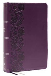 KJV Holy Bible: Large Print Single-Column with 43,000 End-of-Verse Cross References, Purple Leathersoft, Personal Size, Red Letter, Comfort Print: King James Version