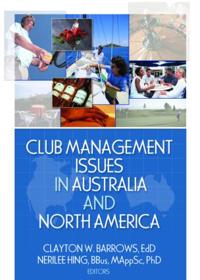 Kirjan kansi "Club Management Issues in Australia and North America"