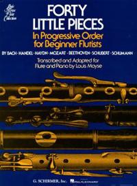 Forty (40) Little Pieces: For Flute & Piano (Louis Moyse Flute Collection) - Piano and Flute Sheet Music Books - Piano & Flute Learning Book with Piec