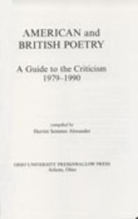 American and British Poetry