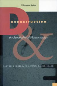 Kirjan kansi "Deconstruction and the Remainders of Phenomenology"