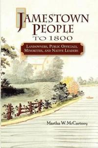 Bokomslag för "Jamestown People to 1800"
