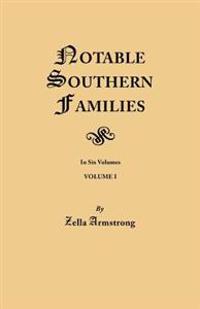 Kirjan kansi "Notable Southern Families. Volume I"