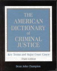 Bokomslag för "The American Dictionary of Criminal Justice"