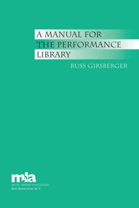 A Manual for the Performance Library