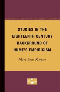 Studies in the Eighteenth Century Background of Hume's Empiricism