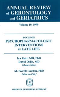 Annual Review of Gerontology and Geriatrics, Volume 19, 1999
