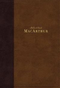 NBLA Biblia de Estudio MacArthur, Leathersoft, Café, Interior a dos colores