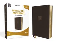 RVR60, Biblia del Ministro, Letra gigante, Leathersoft, Negro, Palabras de Jesús en Rojo, Comfort Print