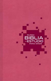 RVR60 Biblia de estudio para niños, Leathersoft, Rosado
