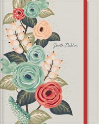 Rvr60, Santa Biblia, Edición Para Notas, Tapa Dura/Tela, Floral Cierre Elástico