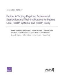 Factors Affecting Physician Professional Satisfaction and Their Implications for Patient Care, Health Systems, and Health Policy