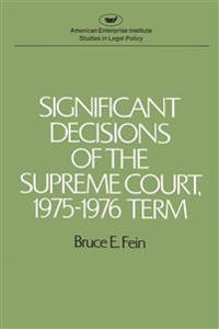 Bokomslag för "Significant Decisions of the Supreme Court"