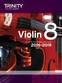 Kirjan kansi "Violin Exam Pieces Grade 8 2016-2019"