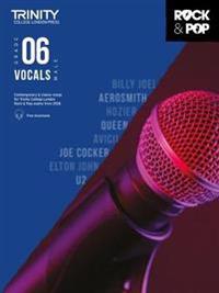 Kirjan kansi "Trinity College London Rock & Pop 2018 Vocals Grade 6"