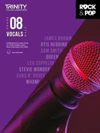 Kirjan kansi "Trinity College London Rock & Pop 2018 Vocals Grade 8"