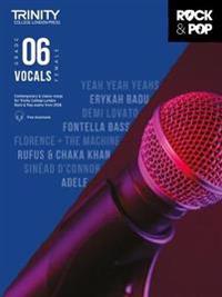 Kirjan kansi "Trinity College London Rock & Pop 2018 Vocals Grade 6"
