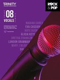 Kirjan kansi "Trinity College London Rock & Pop 2018 Vocals Grade 8"